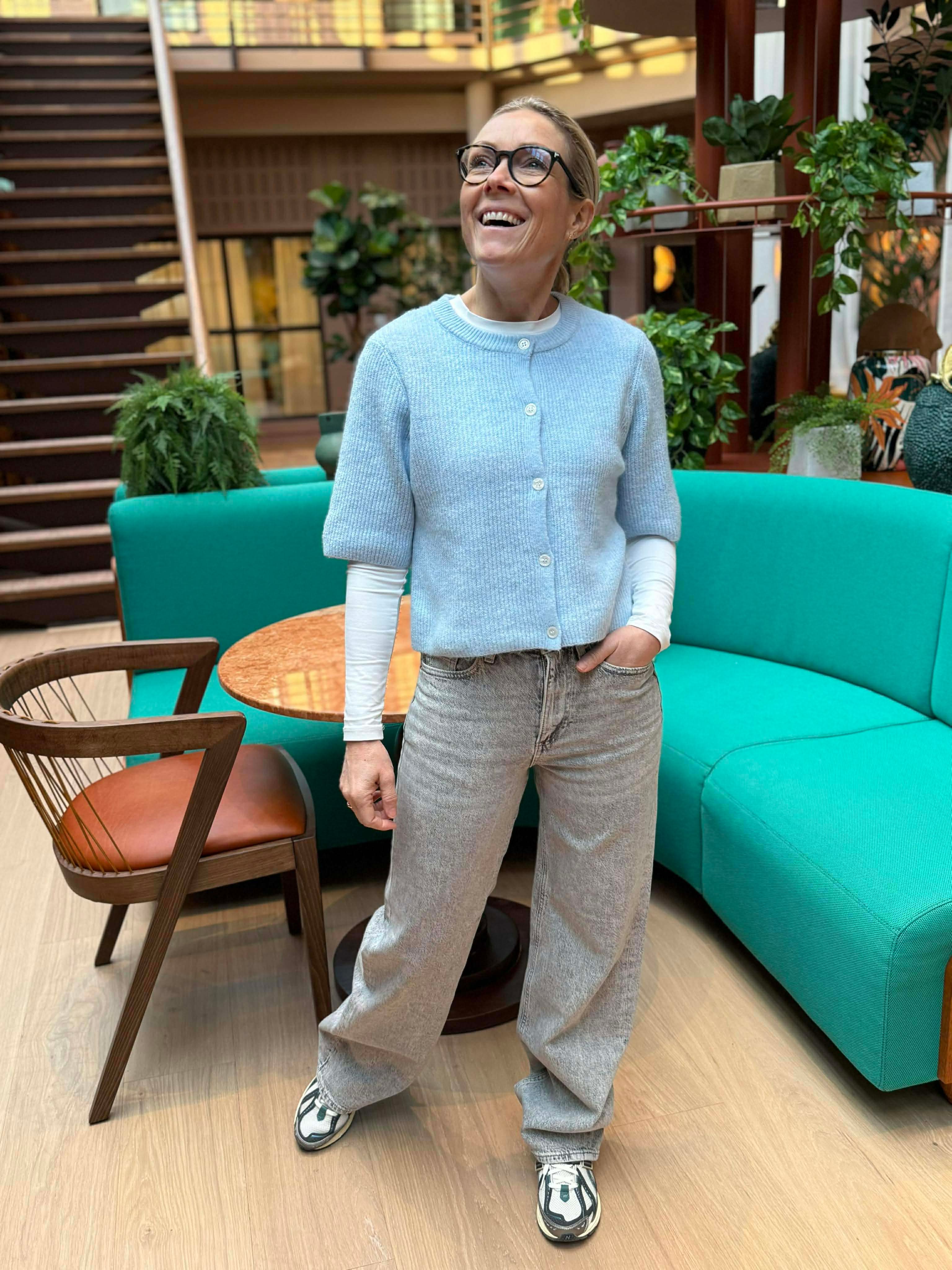 PCSILLY Knit Cardigan - Cashmere Blue